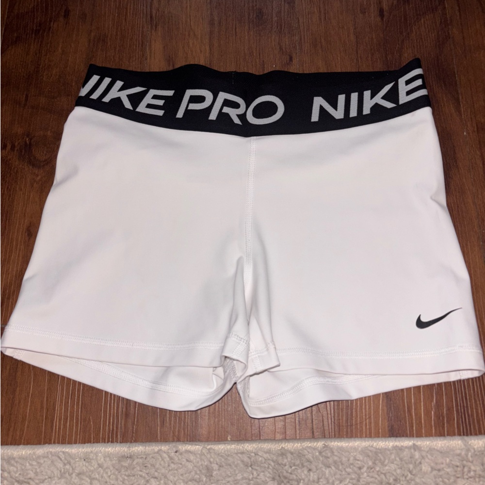Nike Women's Black and White Athletic Shorts